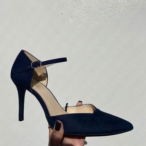 nine west dark blue high heels